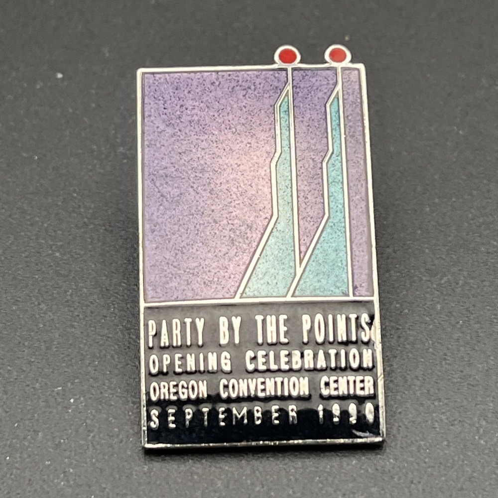 1990 Party By The Points Opening Celebration Oregon Convention Lapel Hat Pin
